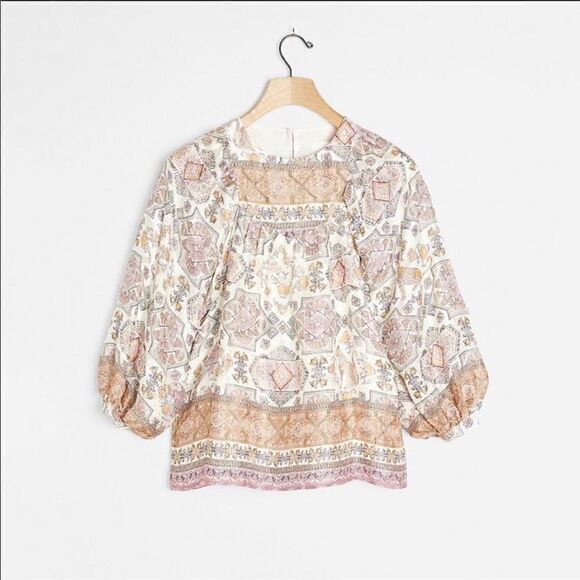 Anthropologie Flora Silk Blouse  - Picture 3 of 7